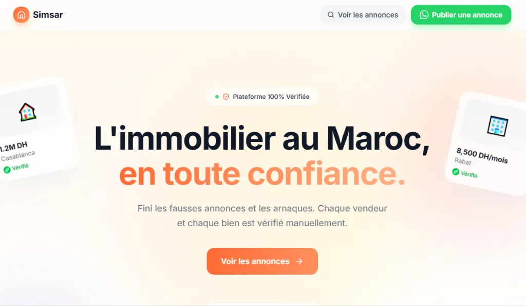 Simsar.ma - Plateforme immobilière